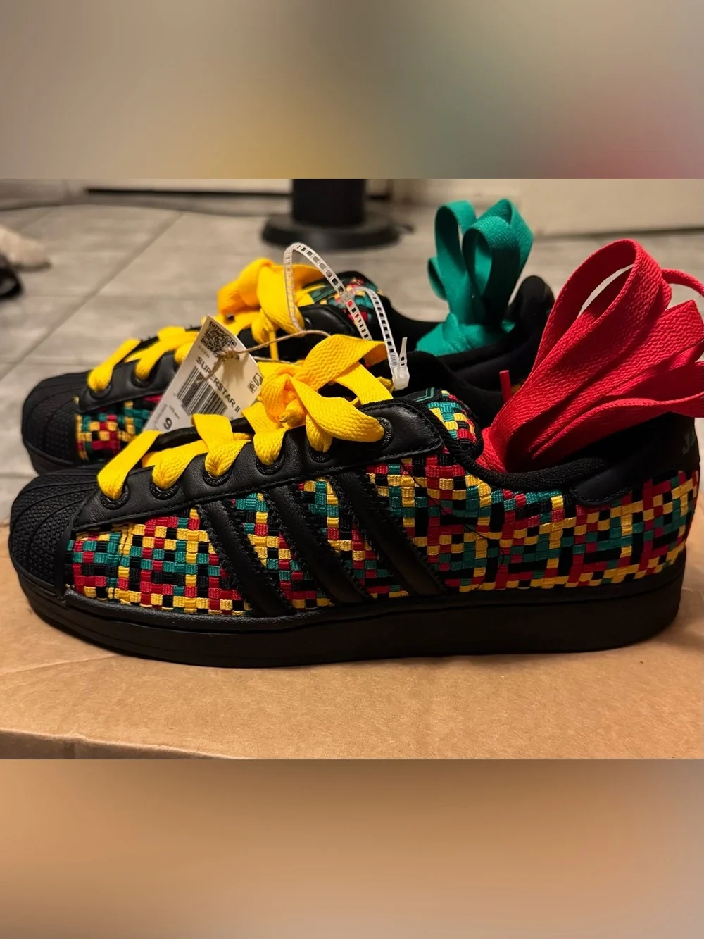 Bob Marley x adidas Superstar II Jamaica Sneakers Men's Size 9 NEW
